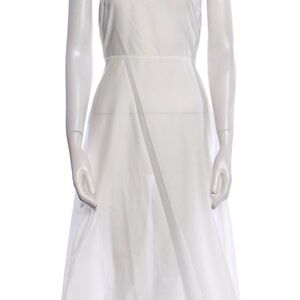 Christian Dior Square Neckline Long White Dress 100% Cotton Dress Size US 6 I 42